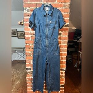 Lucy & Yak Ragan denim jumpsuit in mid wash blue US10 Tall.